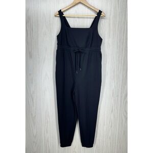 Ingrid+isabel Maternity Jumpsuit Womens M Black Sleeveless Knit Jogger One Piece